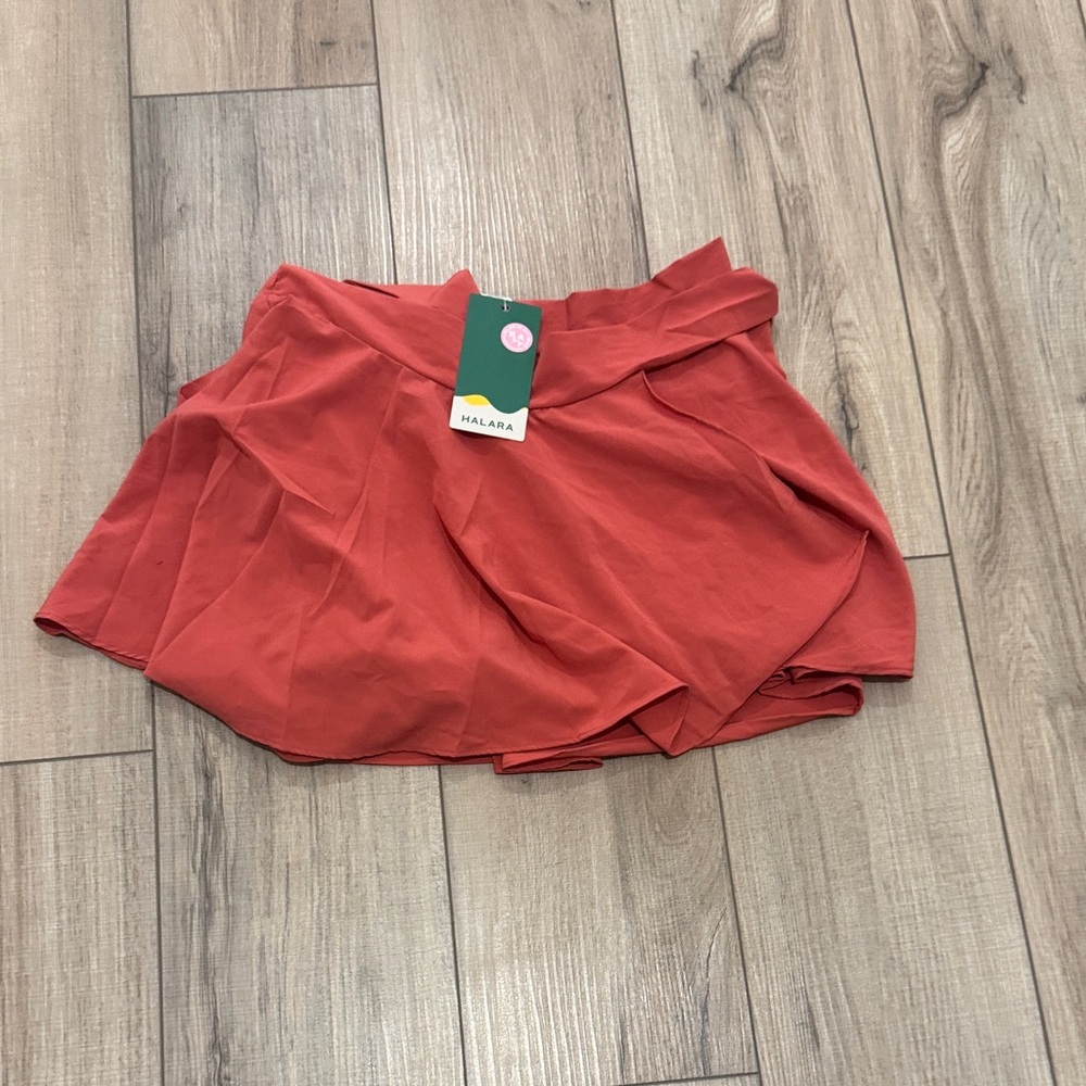 HALARA Women's Wrap Skirt in Burnt Red